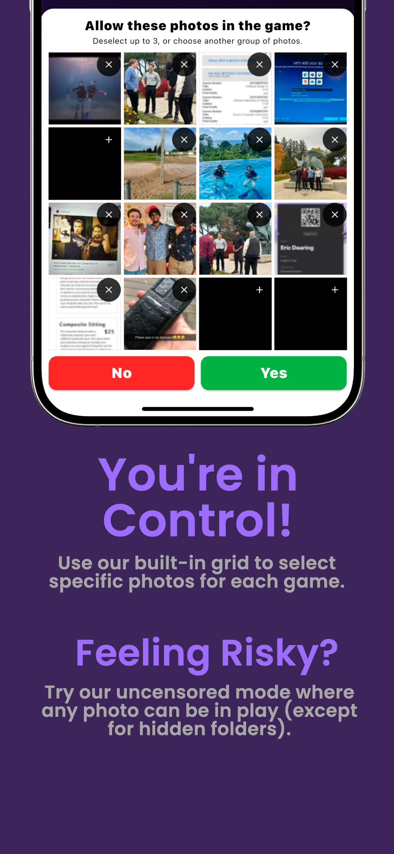 SnapShotz party prompt screenshot